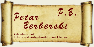 Petar Berberski vizit kartica